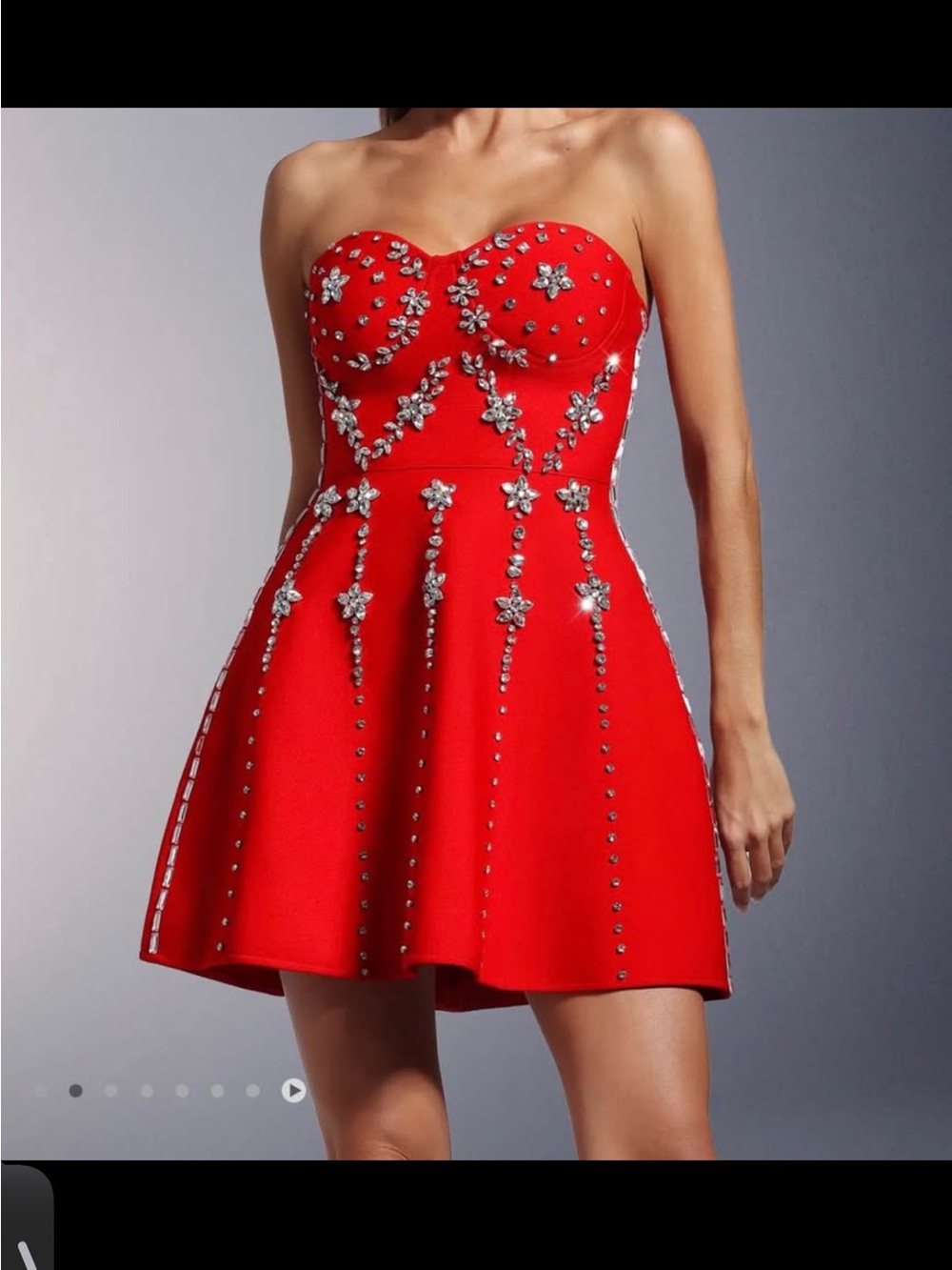 Hoshi Strapless Diamond Bandage Mini Dress